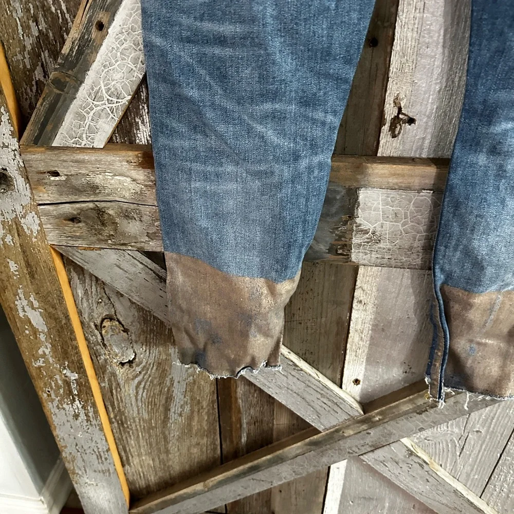 Anthropologie Pilcro and the Letterpress copper bottom distressed jeans. - Picture 9 of 11